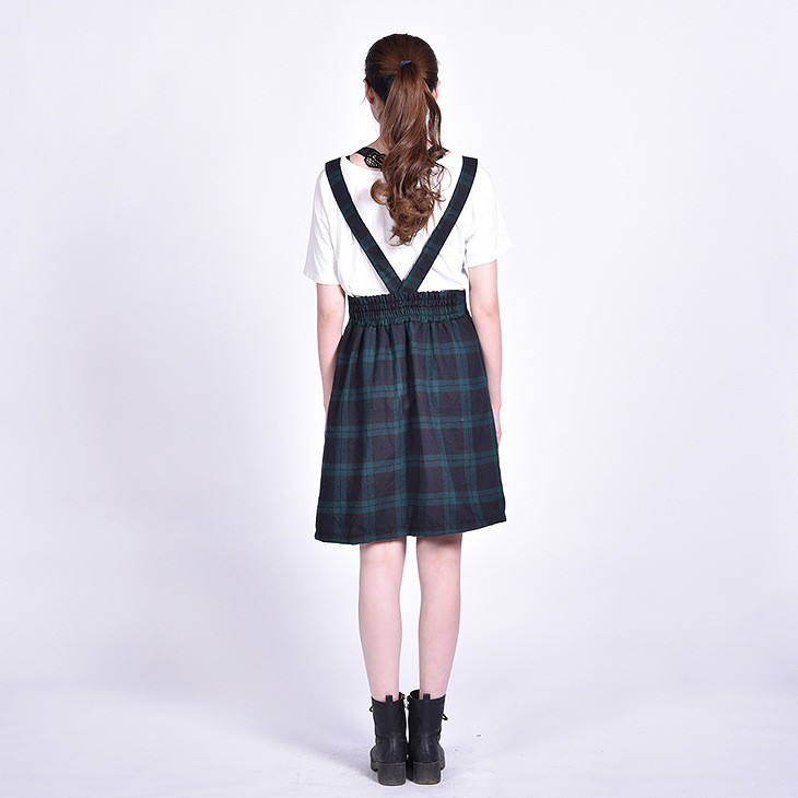 レディース　ワンピース　タータンチェック　フレア　膝上丈　Vネック　大人可愛い　カジュアル　シンプル　デイリー　お出かけ　デート　グリーン　ブラック　レッド　送料無料
