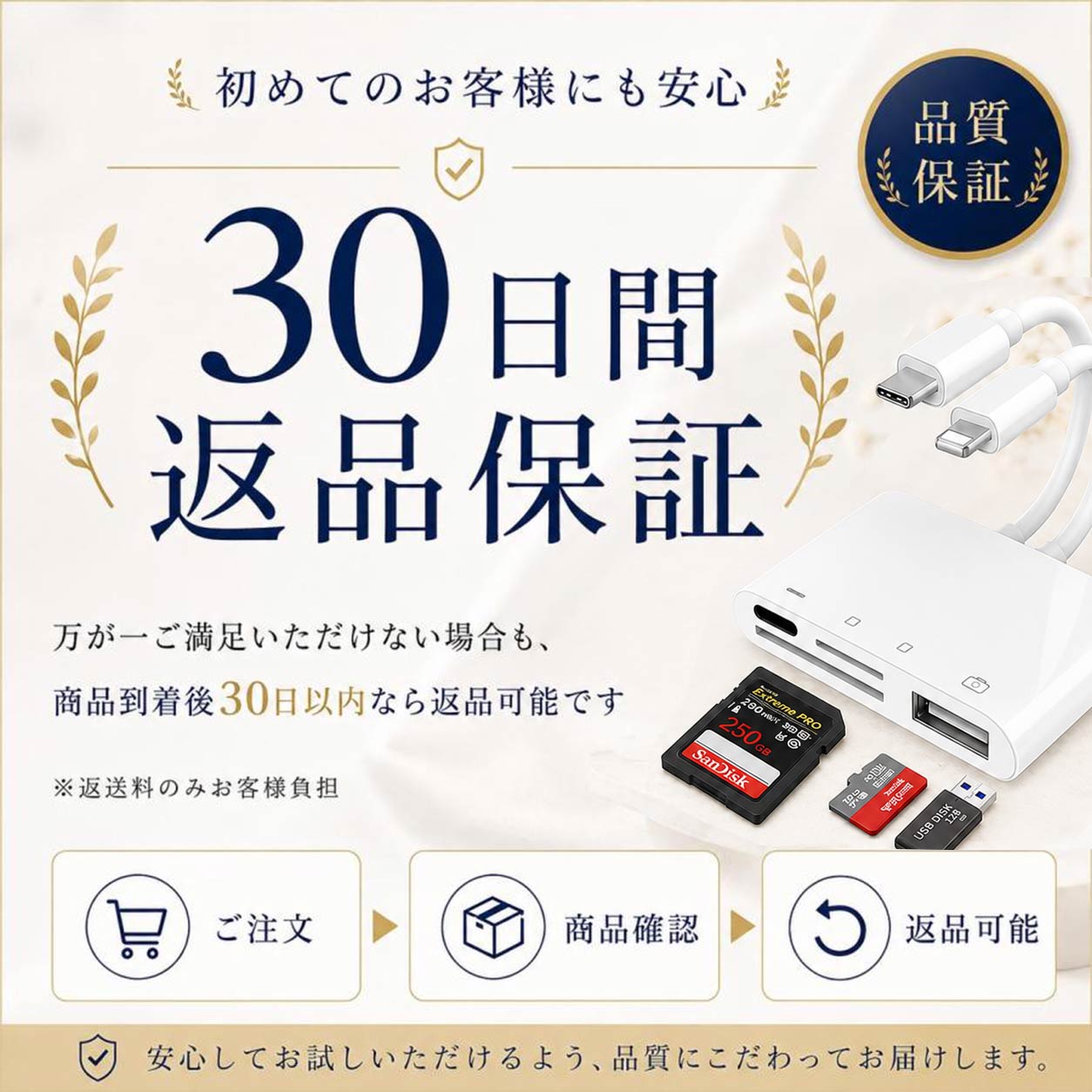 カードリーダー SDカード iPhone iPad Android USBメモリ Lightning