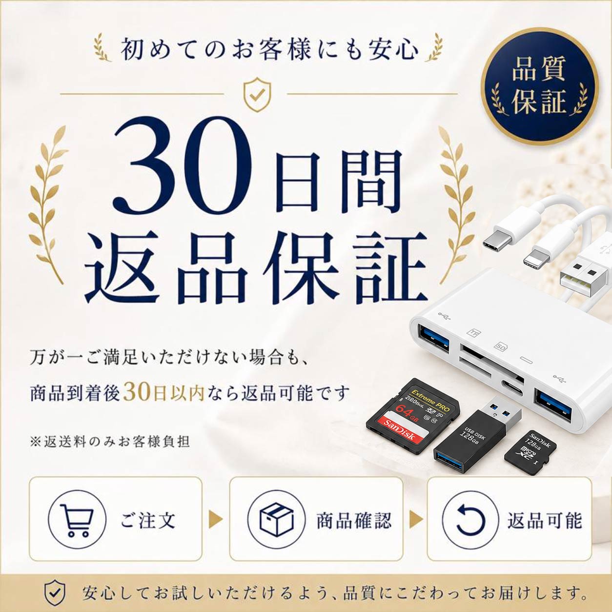 カードリーダー SDカード iPhone iPad Android USBメモリ Lightning