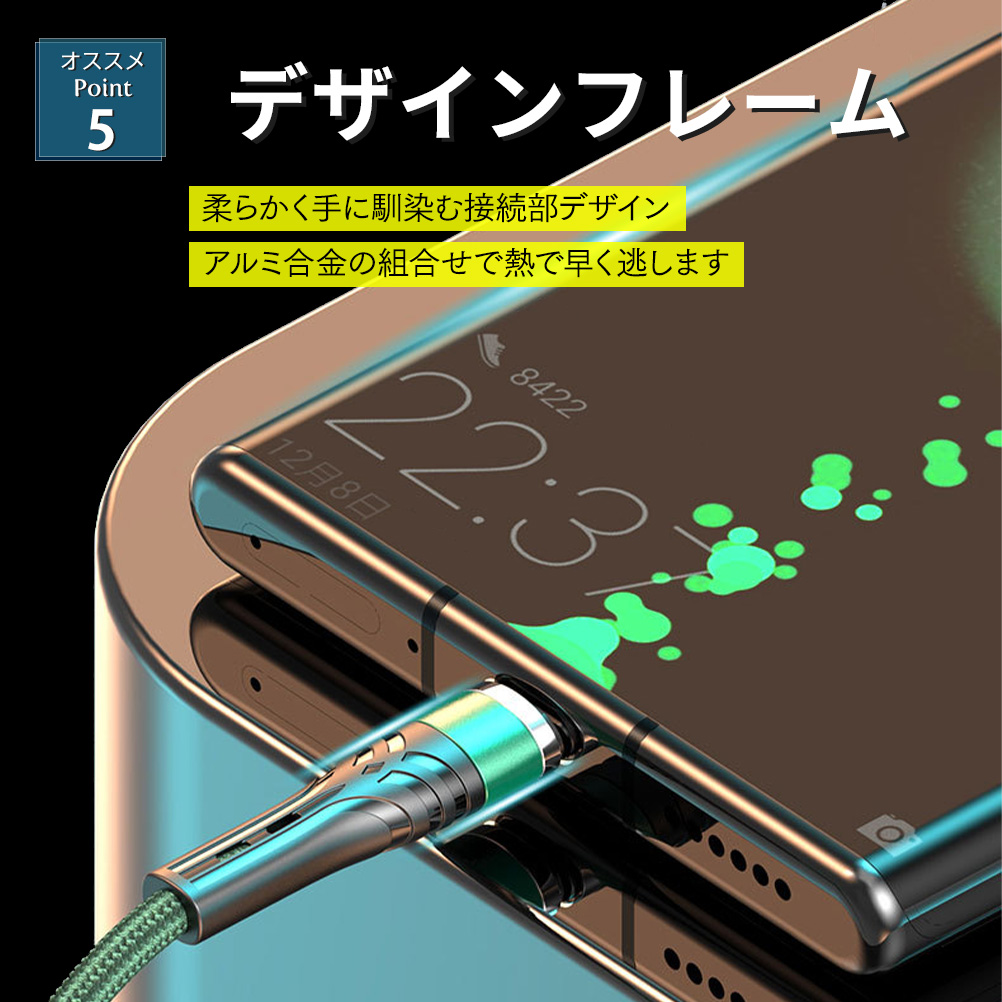 Type-c 充電ケーブル 充電コード 1m 2本 タイプc iPhone15 急速充電 Android スマホ 携帯コード USBケーブル｜elephant-japan2｜08