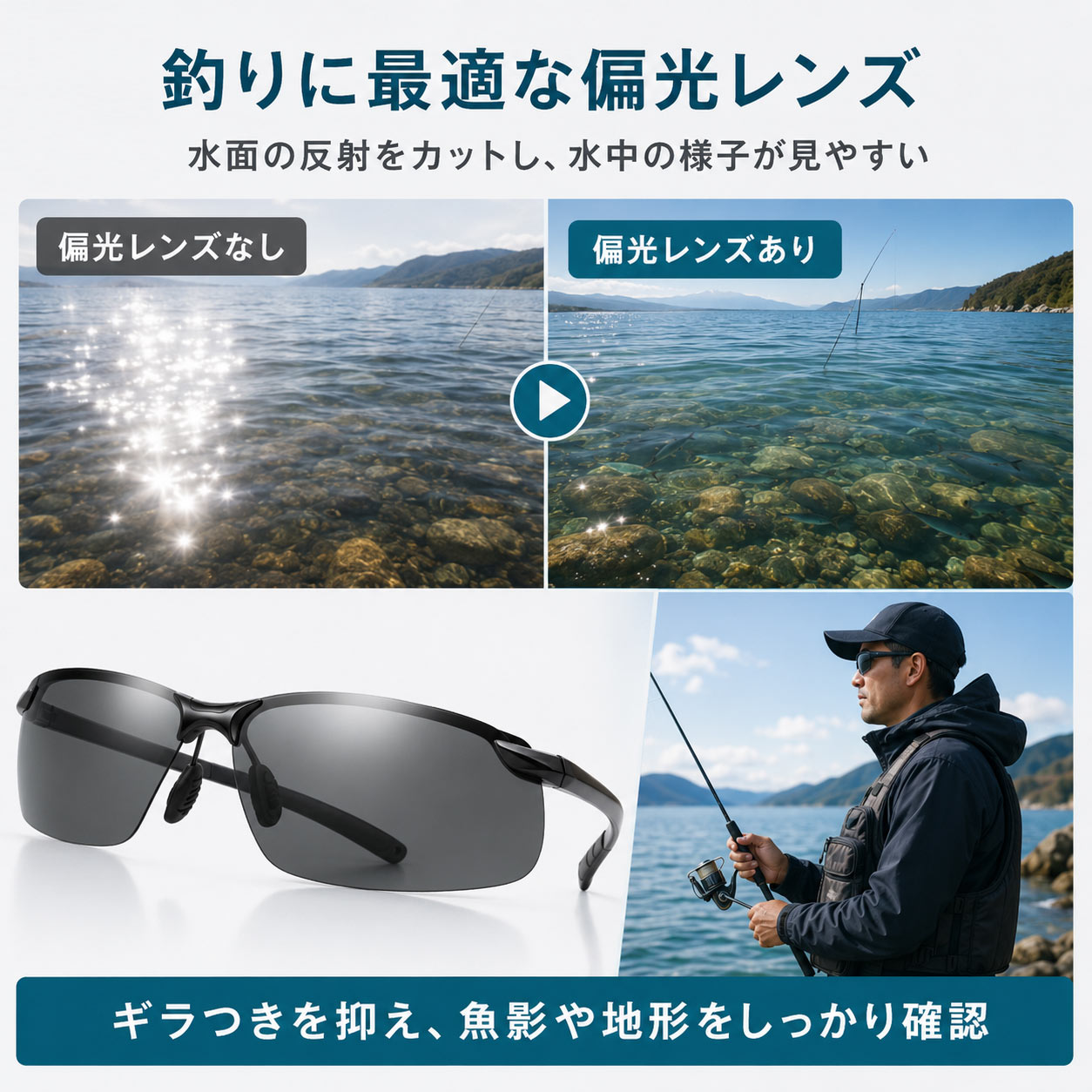 サングラス メンズ レディース 偏光 調光 色が変わる UV400 紫外線