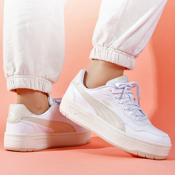 PUMA プーマ 厚底 レディース スニーカー ヒール高3cm コート