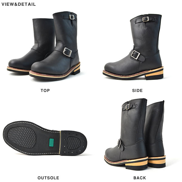 送料無料 God＆Bless LEATHER ENGINEER BOOTS メンズ レディース