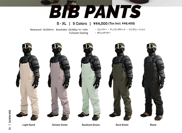 SCAPE（エスケープ） スノーボードウェア BIB PANTS メンズ パンツ
