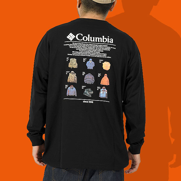 ラスト1着 コロンビア 長袖Tシャツ Columbia メンズ レディース オーバーサイズ バックプリント UVカット 吸湿速乾 ロンT トップス PM0325 Columbia ラスト1着 コロンビア 長袖Tシャツ メンズ レディース