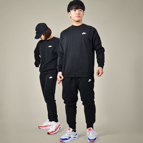 アディダス NIKE トレーナー&ジョガーパンツ ブラック 送料無料 Sの