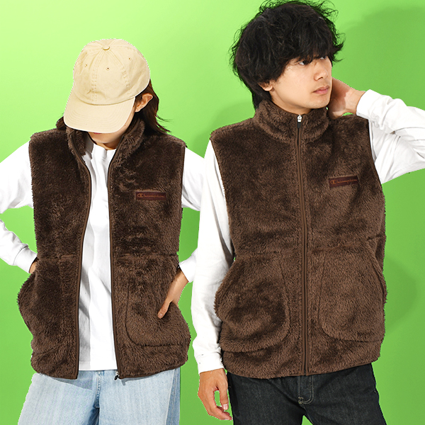 チャンピオン メンズ レディース フリース ベスト Champion ZIP VEST もこもこ モコモコ ボア ジャケット アウター  2024秋冬新色 C3-Y617