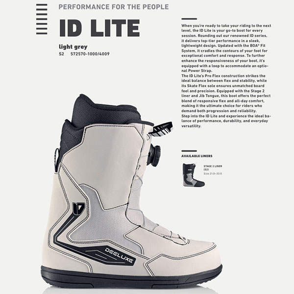 DEELUXE（ディーラックス） 30%off スノーボード ブーツ ID LITE S2