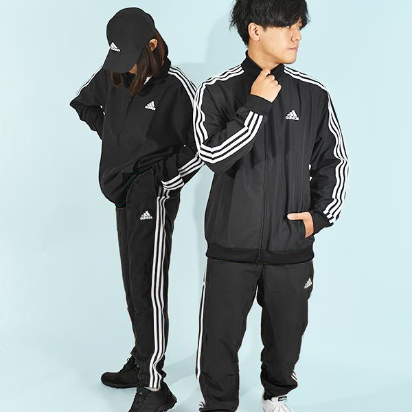 極美品 adidas ジャージ 上下 セットアップ ブラック レッド Oサイズ-