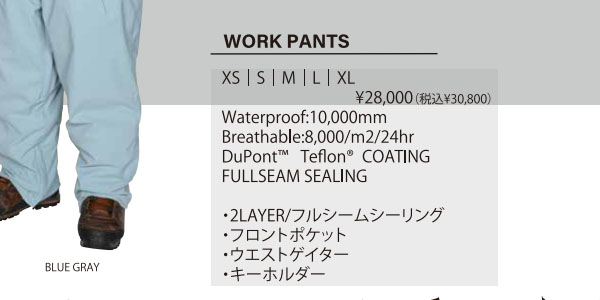 未使用タグ付き SCAPE WORK PANTS スノーボードウェア Lサイズ SCAPE（エスケープ） 35%off ラス1 Lサイズ のみ スノーボードウェア