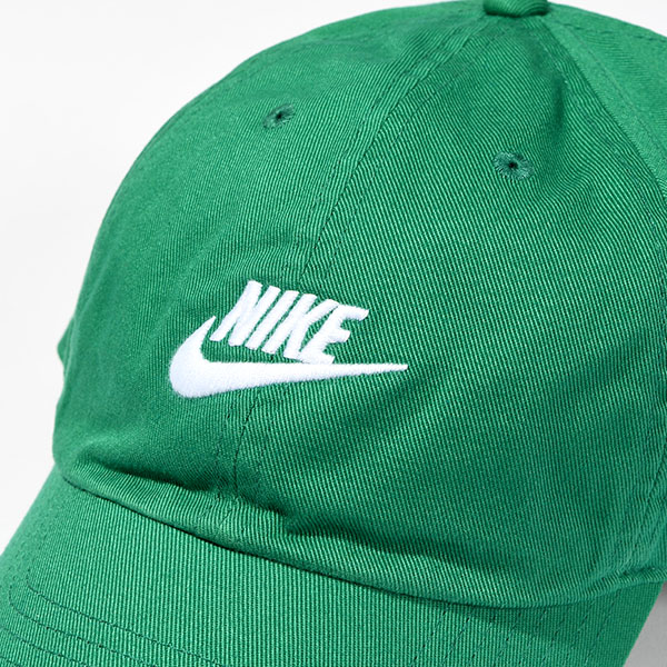 ナイキ キャップ メンズ レディース NIKE クラブ CB FUT WSH L CAP フーチュラ ウォッシュド キャップ 帽子 ロゴ 熱中症対策  グリーン fb5368 2024春新作