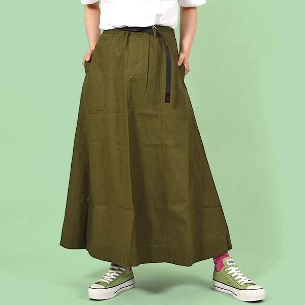 グラミチ レディース スカート GRAMICCI LINEN FOLSOM SKIRT リネン フォルサム ウィメンズ ロング フレアスカート GLSK3-S2132 2023春夏新作 15%off