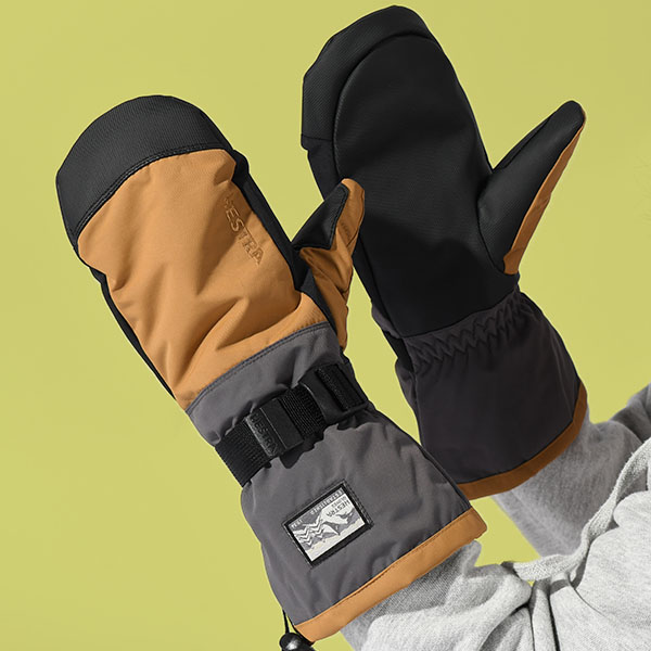 Hestra ミトングローブ サイズ10 HESTRA 『 3-Finger GTX Full Leather 』 スノーボード グローブ