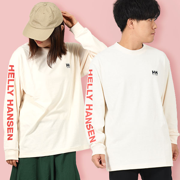 ヘリーハンセン 袖ロゴ 長袖Tシャツ ロンT メンズ レディース HELLY HANSEN L/S Letter Tee レター ティーオーバーサイズ 抗菌消臭 速乾 he32331｜elephant｜05