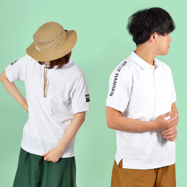 ヘリーハンセン 袖文字 UV 半袖 ポロシャツ HELLY HANSEN メンズ レディース S/S Team Dry Polo ショートスリーブ ドライ ポロシャツ hh32310 2024春夏新色｜elephant｜03