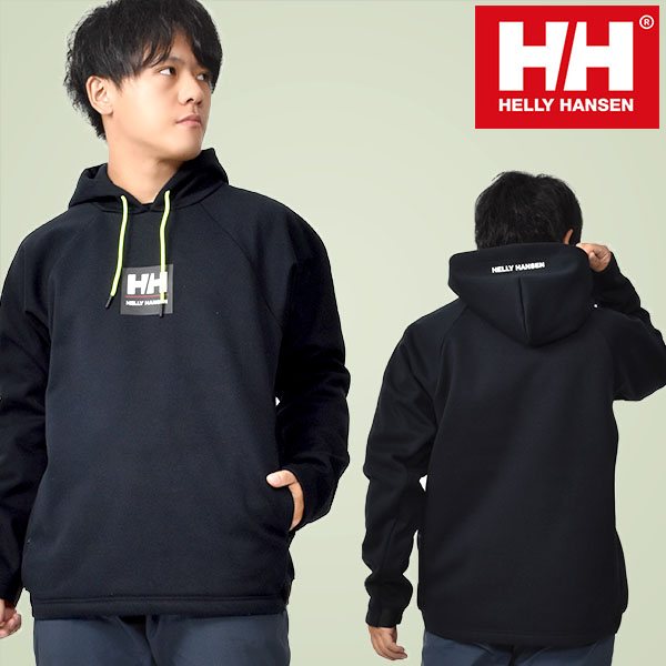 ポリエステ ヘリーハンセン フードロゴ スウェット パーカー HELLY