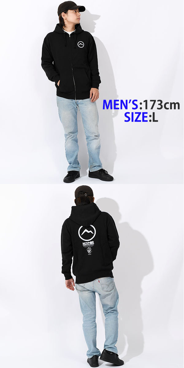 NOVEMBER（ノベンバー） ジップパーカー スノー ボード ZIP PARKA