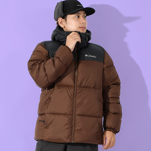 Columbia フード付きウェア ブラウン/ブラック Columbia（コロンビア） 中綿ジャケット メンズ オーバーサイズ フード