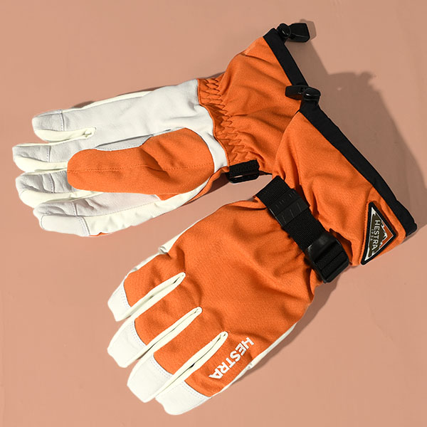 HESTRA（ヘストラ） レザーグローブ Powder Gauntlet メンズ 五指 本革