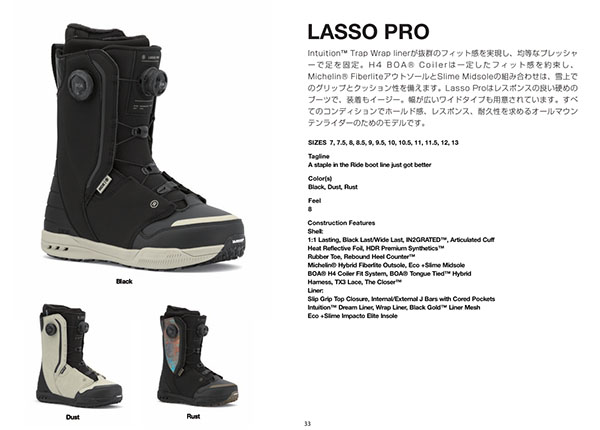 RIDE（ライド） スノーボード ブーツ メンズ LASSO PRO ラッソ プロ