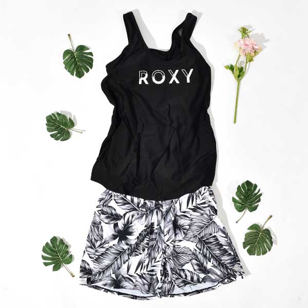 ラス1 Sサイズ のみ 水着 レディース ロキシー ROXY WHAT I LIKE セパレート 上下セット スイムウェア タイツ ラッシュガード フィットネス プール ジム 25%off