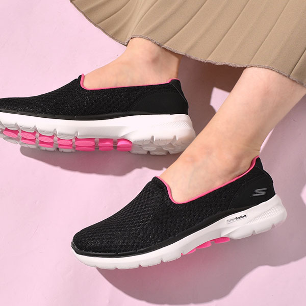 スケッチャーズ スニーカー SKECHERS レディース GO WALK 6 BIG SPLASH ゴーウォーク スリッポン ウォーキング  カジュアルシューズ 靴 124508 2021秋冬新作 12周年記念イベントが