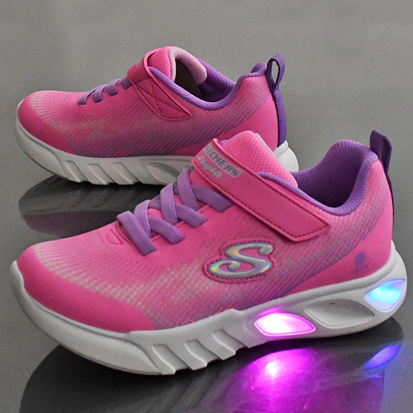 新品 SKECHERS キッズ スニーカー ピンク 21cm SKECHERS 【動画あり】光る靴 スケッチャーズ キッズ スニーカー