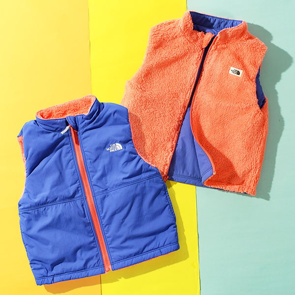 Y310★THE NORTH FACE ネイビー　ボア　リバーシブル　ベスト THE NORTH FACE（ザ ノースフェイス） ノースフェイス ベビー