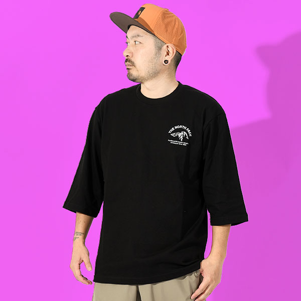 ノースフェイス 7分丈 長袖Tシャツ メンズ レディース 綿100％ THE NORTH FACE ロンT 3/4 ワンポイント ロゴ ティー NT32537 2025春夏新作 | THE NORTH FACE | 01
