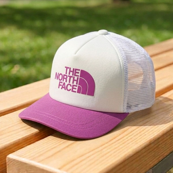 【イエローバックス着用色違い】LA ROPAトラッカーメッシュキャップ白ピンク THE NORTH FACE（ザ ノースフェイス） 2026春夏新作 ノースフェイス