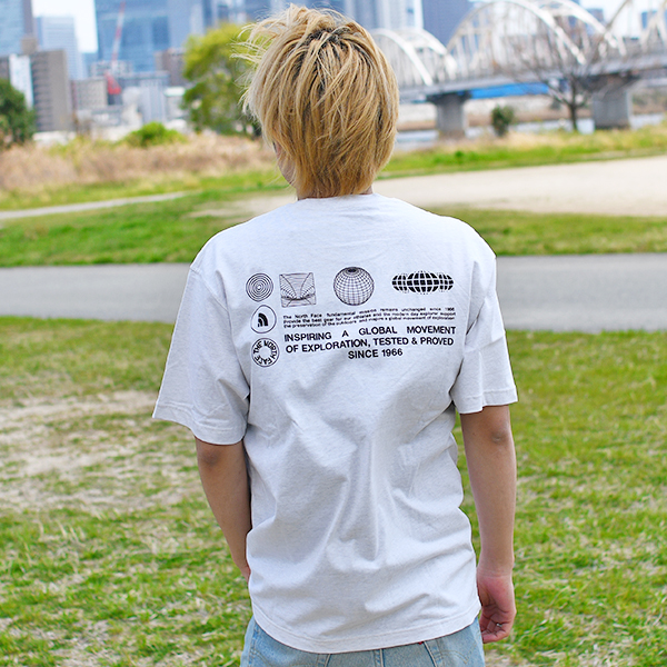 ノースフェイス Tシャツ メンズ レディース 半袖 吸汗速乾 THE NORTH FACE グローブ グリッド コットン nt32550 2025春夏新作 | THE NORTH FACE | 02