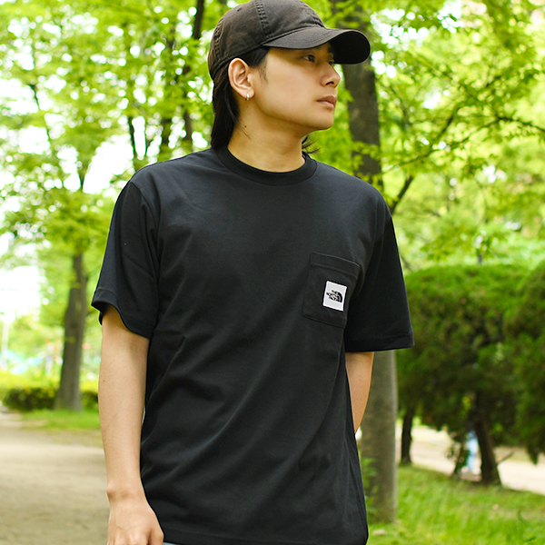 爆買 ネコポス発送！ 2026春夏新色 ノースフェイス 半袖Tシャツ メンズ 吸汗速乾 ポケット スクエアロゴ 生地厚 THE NORTH FACE スクエア NT82541の画像