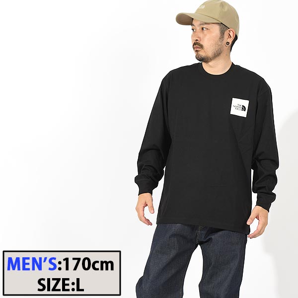 ノースフェイス 長袖Tシャツ メンズ レディース UV ロンT THE NORTH FACE L/S Square Logo Tee ロングスリーブ  スクエア ロゴ ティー NT82334 2023秋冬新作