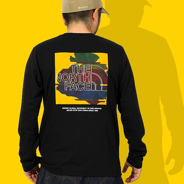 ノースフェイス 吸汗速乾 バックプリント 長袖Tシャツ メンズ レディース ロンT THE NORTH FACE デジタル ボックス ロゴ ティー NT82488 | THE NORTH FACE | 01