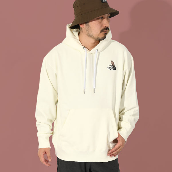 ヤマネコ刺繍 ノースフェイス 裏毛 スウェット パーカー メンズ レディース THE NORTH FACE フーディー プルオーバー 山猫 NT12535 2025春夏新作 THE NORTH FACE ヤマネコ刺繍 ノースフェイス 裏毛 スウェット