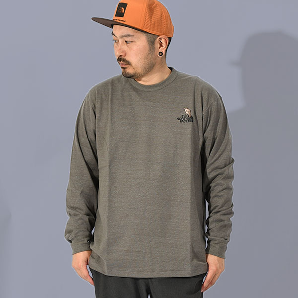 ヤマネコ刺繍 ノースフェイス 長袖Tシャツ メンズ レディース THE NORTH FACE ズー ピッカー ティー ロンT 山猫 NT32533 2025春夏新作 | THE NORTH FACE | 02