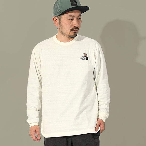 ヤマネコ刺繍 ノースフェイス 長袖Tシャツ メンズ レディース THE NORTH FACE ズー ピッカー ティー ロンT 山猫 NT32533 2025春夏新作 | THE NORTH FACE | 03