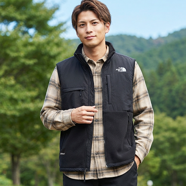 ザノースフェイス［XL］アメリカ輸入品◎ワンポイントロゴ◎ナイロンブレンドベスト THE NORTH FACE（ザ ノースフェイス） 2026秋冬新作 ノースフェイス