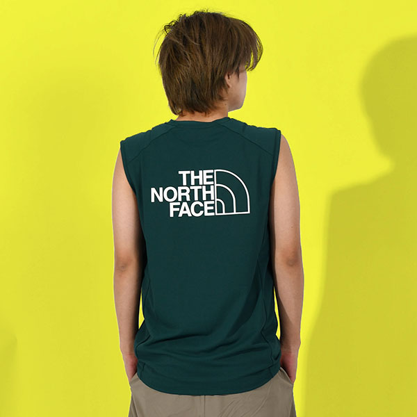 ノースフェイス S 水色 ノースリーブシャツ THE NORTH FACE ノースフェイス タンクトップ M'S OCEAN VIBE