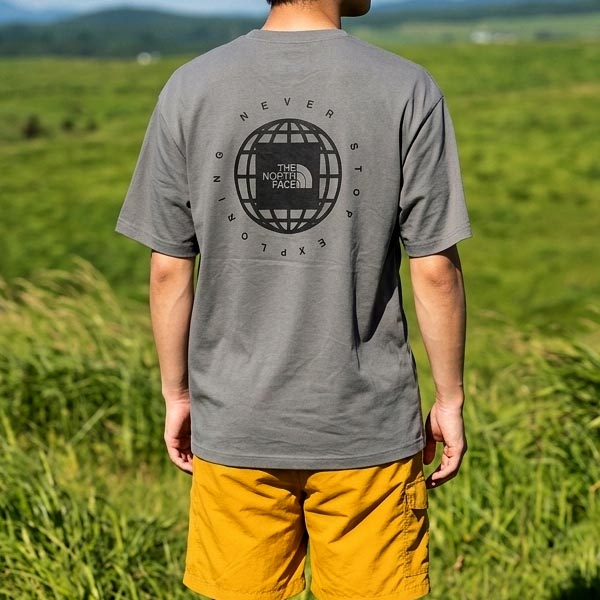 ネコポス発送！ 2026春夏新作 ノースフェイス 半袖Tシャツ メンズ 吸汗速乾 綿100％ 生地厚 THE NORTH FACE ジオ スクエア ロゴ ティー NT32633の画像