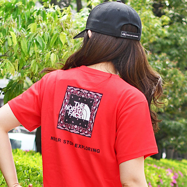 ネコポス発送！送料無料 ノースフェイス バンダナ柄 半袖Tシャツ レディース THE NORTH FACE スクエア ロゴ 2025春夏新色 NTW32446 | THE NORTH FACE | 04