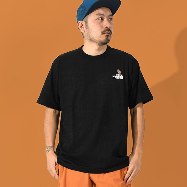 ネコポス発送！送料無料 ヤマネコ刺繍 ノースフェイス 半袖Tシャツ メンズ レディース THE NORTH FACE 山猫 NT32534 2025春夏新作 | THE NORTH FACE | 01