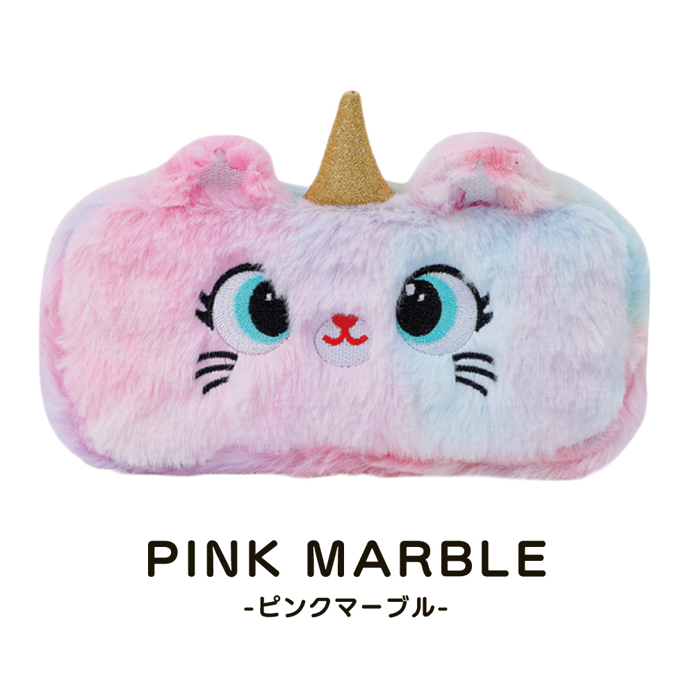 ペンケース 筆箱 ポーチ ねこ 猫 ゆめかわ ふわふわ もこもこ 入学