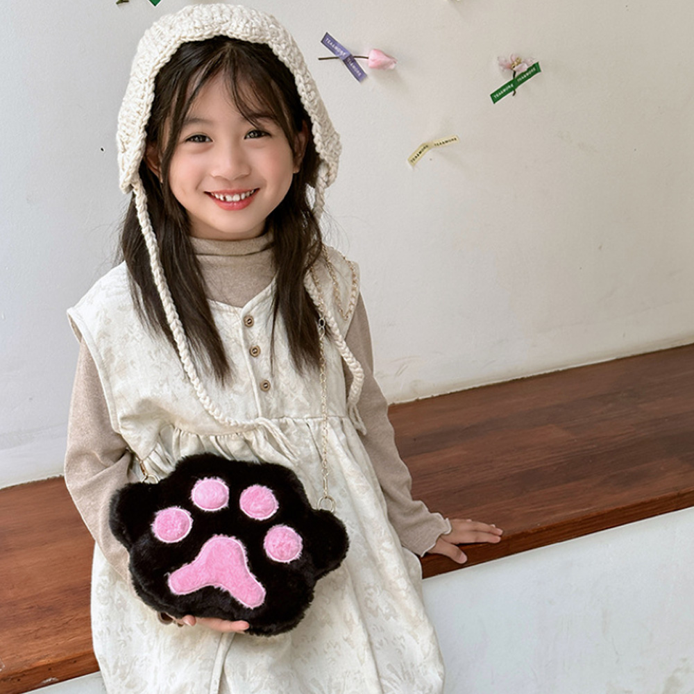肉球バッグ キッズ ショルダーバッグ 小さめ 子ども用 カバン 鞄