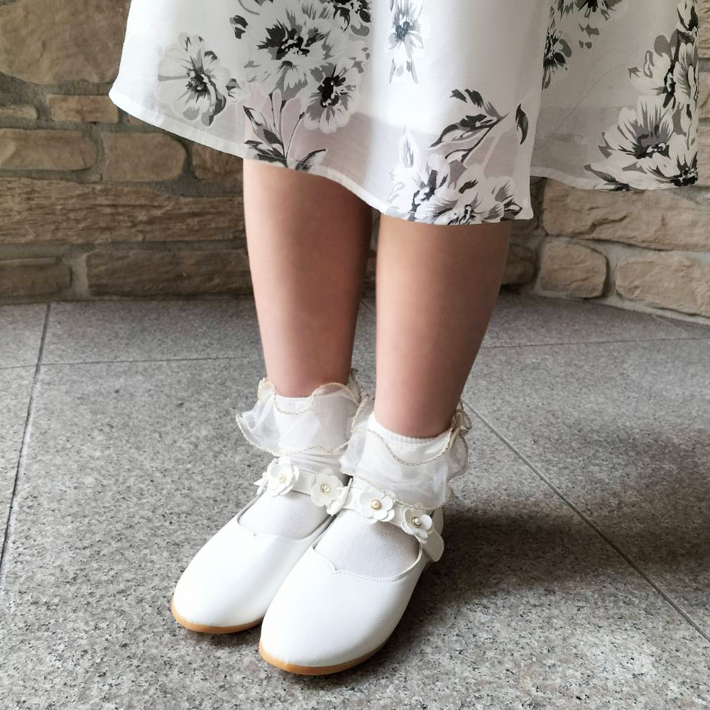 女の子 フォーマル 靴 18cm ホワイト 白 七五三 結婚式 入 園式 入学式