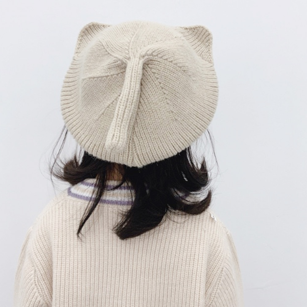 ベレー帽 キッズ 猫耳 ネコ にゃんこ ハット 帽子 子供帽子 春 秋 冬