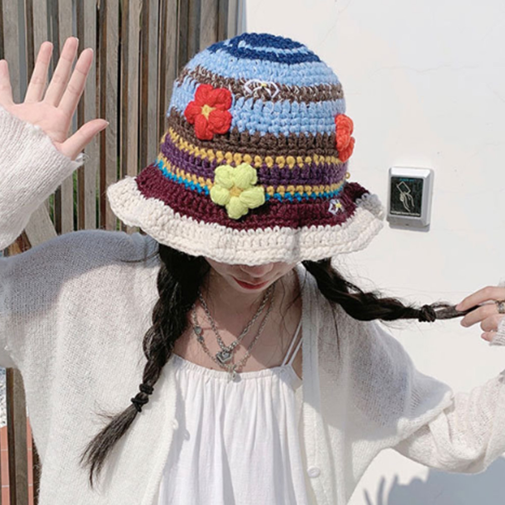 クロシェハット ニットバケットハット バケットハット レディース