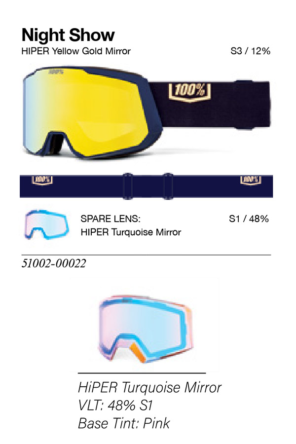 100% スノーゴーグル ワンハンドレッドパーセント SNOWCRAFT XL スノー