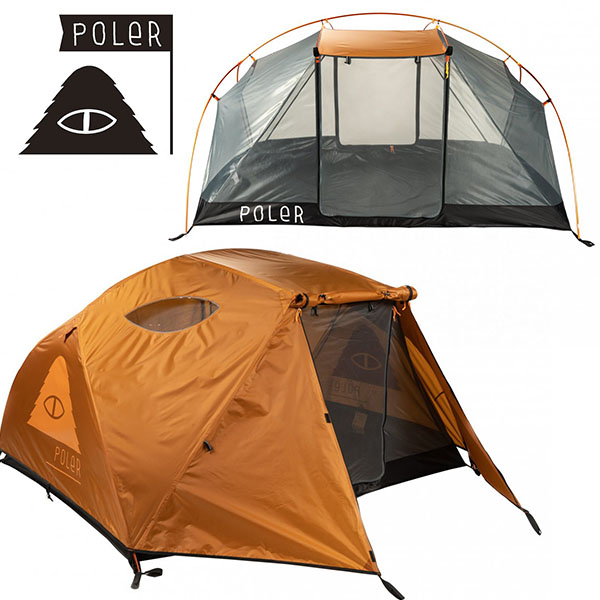 テント 2人用 ポーラー POLeR 2 MAN TENT 2ルーム ソロテント 一人用 収納バッグ付き ソロキャンプ 2人用テント アウトドア  キャンプ