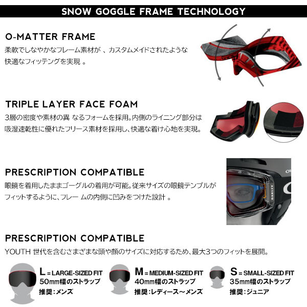 OAKLEY（オークリー） ラインマイナー M スノー ゴーグル メンズ